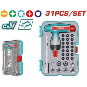 tacsd30316 طقم مفك سنون 31 قطعه توتال