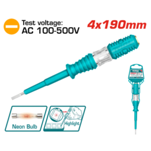 مفك تيست عادى 190x4 ملى / 100-500 فولت - THT291908