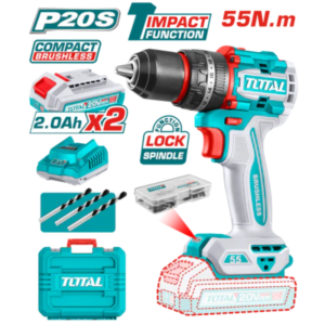 شنيور بطاريه دقاق 20 فولت 55 نيوتن Brushless مع 2 بطارية و شاحن - TIDLI20558