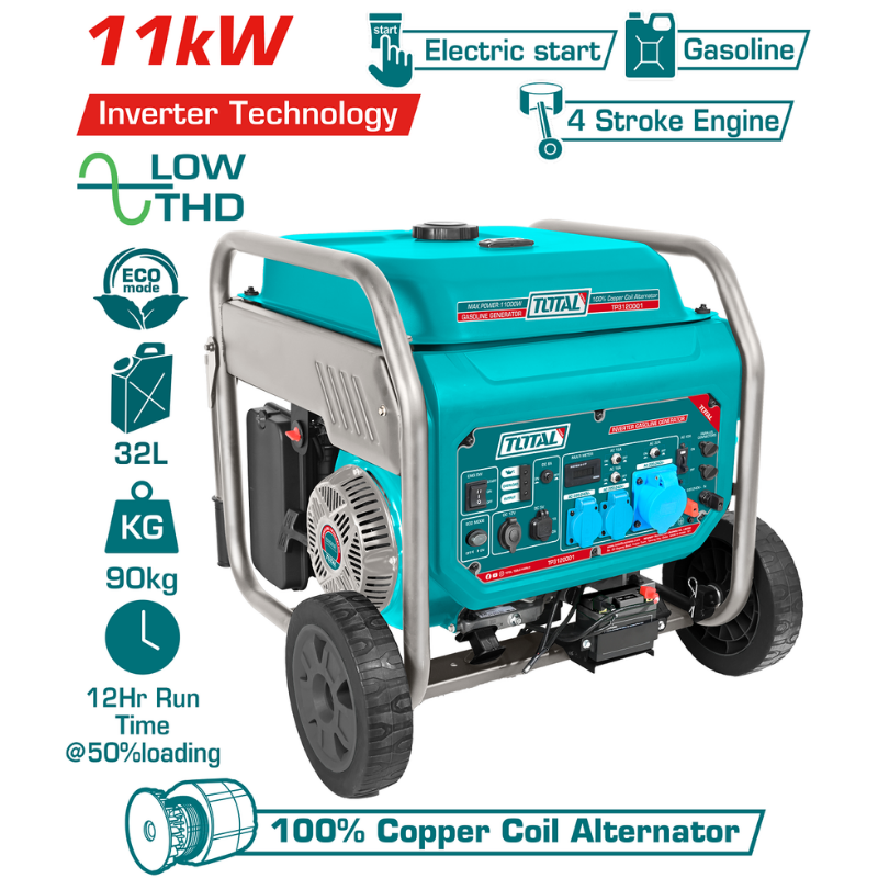 مولد كهرباء بنزين مارش 11 كيلو وات TOTAL موديل TP3120006