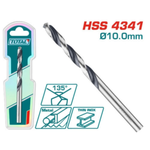 بنطة حفر معادن HSS 4341 مقاس 10 مم 135° – TOTAL TAC1201004