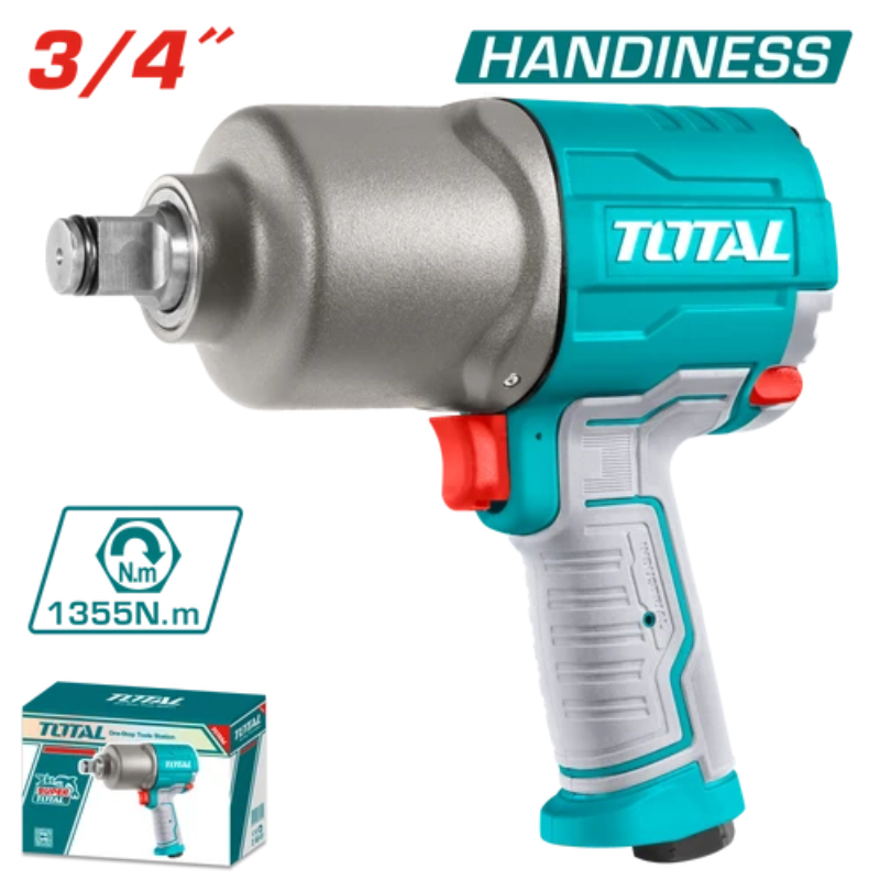 مفتاح ربط صدمات هوائي 3/4 بوصة 1355 نيوتن متر 7000 لفة – TOTAL TAT40341