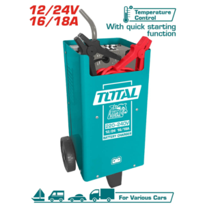 شاحن بطاريات سيارات 12/24 فولت 300 أمبير شحن سريع وتشغيل سريع – TOTAL TBC2201