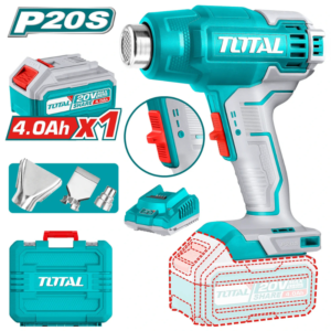 مسدس حراري لاسلكي 20 فولت مع بطارية وشاحن TOTAL TBLI20025