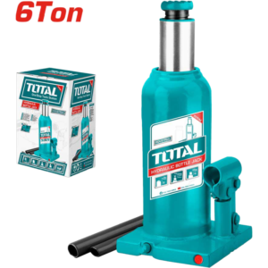 كوريك باكم هيدروليك 6 طن ببلف أمان – ارتفاع 210–410 مم – TOTAL THT109062