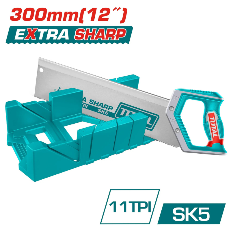 طقم منشار خلفي 12 بوصة مع صندوق تقطيع زوايا 300 مم – شفرة SK5 – TOTAL THTK591282