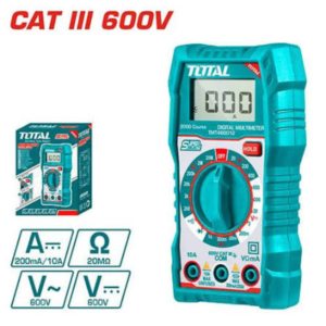 أفوميتر رقمي 600 فولت LCD 2000 Count – TOTAL TMT460012