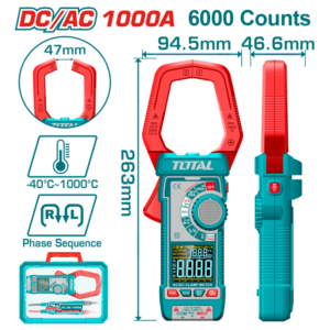 بنسة أمبير ديجيتال True RMS 6000 Counts AC/DC حتى 1000 أمبير – TOTAL TMT7610002