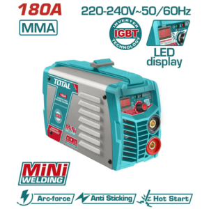 ماكينة لحام إنفرتر MMA 180 أمبير IGBT شاشة LED – TOTAL TW218016