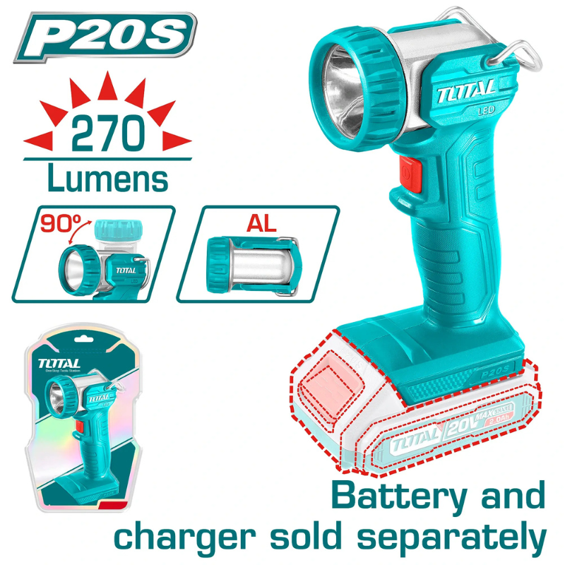 كشاف عمل LED لاسلكي 20 فولت TOTAL TWLI2038