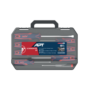 طقم مفك 8 ق يد كاوتش + مفك تست بشنطة من APT