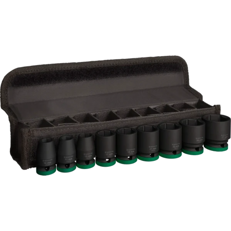 طقم لقم تصادمية طويلة PRO Impact Socket Set مقاس 1/2 بوصة، من 10 : 19 مم، عدد 9 قطع
