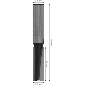 بنطة راوتر للتجاويف المستقيمه قطر 8 مم 8x56
