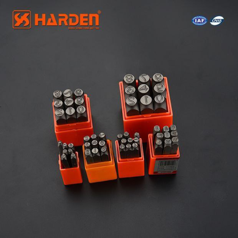 طقم ارقام دق 9 ق صلب من HARDEN: مقاس 4 مم